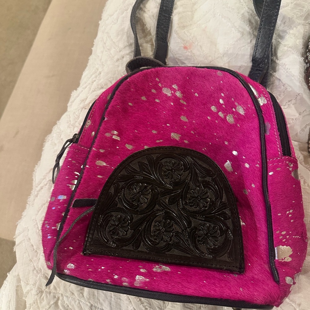 Pink Leather Women's Bag